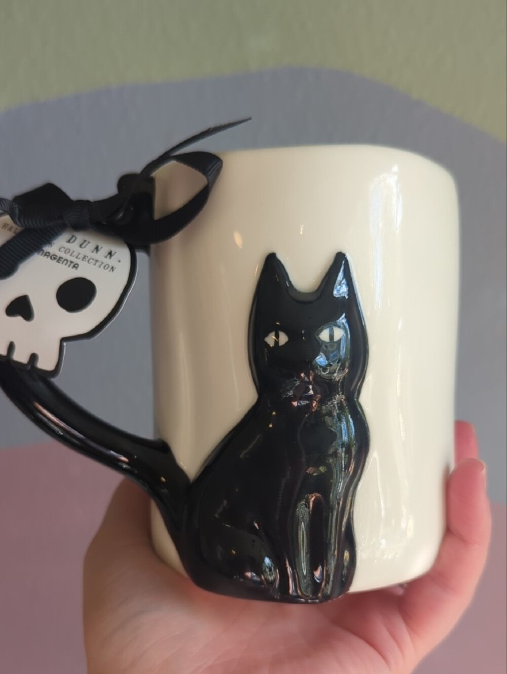 Rae Dunn Halloween "Feline Spooky" Mug with Black Cat NWT - Picture 4 of 4